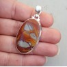 Zilveren hanger met ovale cabochon Noreena Jaspis