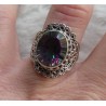 Zilveren ring met Mystic Topaas in bewerkte setting 17.3 mm