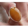 Zilveren ring gezet met Kersenkwarts (aardbeikwarts) maat 17.5 m