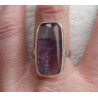 Zilveren ring rechthoekige Blue John ring maat 18.5 mm