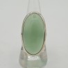 Zilveren ring gezet met ovale aqua Chalcedoon 18.5 mm