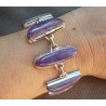 Zilveren armband gezet met Charoiet