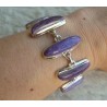 Zilveren armband gezet met Charoiet