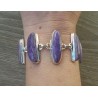 Zilveren armband gezet met Charoiet