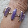 Zilveren armband gezet met Charoiet