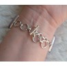 Zilveren armband gezet met Charoiet