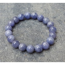 Stretch armband met Tanzaniet kralen