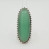 Zilveren ring met grote ovale aqua Chalcedoon 19 mm