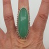 Zilveren ring met grote ovale aqua Chalcedoon 19 mm