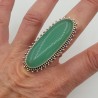Zilveren ring met grote ovale aqua Chalcedoon 19 mm