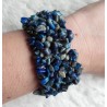 Brede splitarmband met Lapis Lazuli