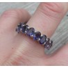 Zilveren ring met rond om gezet met Ioliet 16.5 of 18 mm