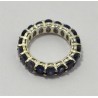 Zilveren ring met rond om gezet met Ioliet 16.5 of 18 mm