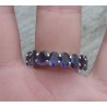 Zilveren ring met rond om gezet met Ioliet 16.5 of 18 mm