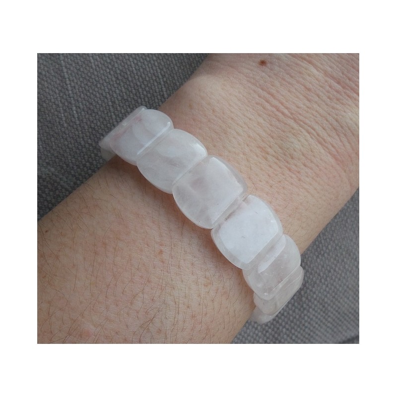 Stretch armband met Rozenkwarts