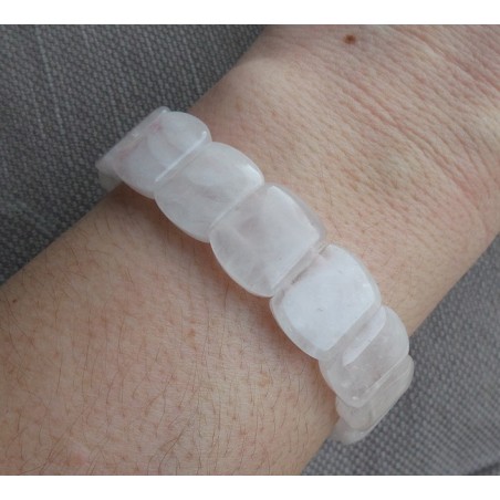 Stretch armband met Rozenkwarts