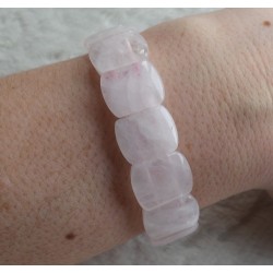 Stretch armband met Rozenkwarts