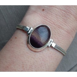 Zilveren armband gezet met Fluoriet