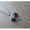 Zilveren armband gezet met Fluoriet