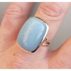Zilveren ring gezet met Owyhee opaal 19 mm