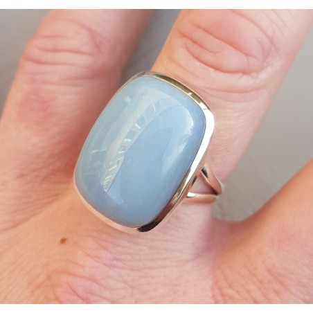 Zilveren ring gezet met Owyhee opaal 19 mm
