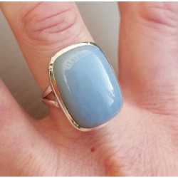 Zilveren ring gezet met Owyhee opaal 19 mm