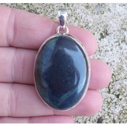 Zilveren hanger met ovale Vivianiet