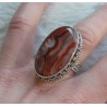 Zilveren ring Laguna Lace Agaat in bewerkte setting maat 17.5 mm