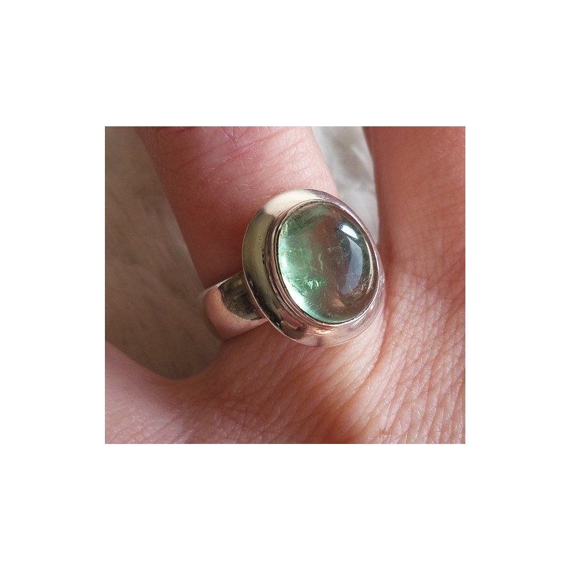 Zilveren ring gezet met Apatiet ring maat 16.5 mm