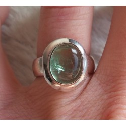Zilveren ring gezet met Apatiet ring maat 16.5 mm