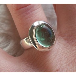 Zilveren ring gezet met Apatiet ring maat 16.5 mm
