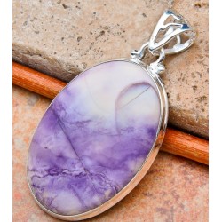 Zilveren edelsteen hanger met Tiffany steen