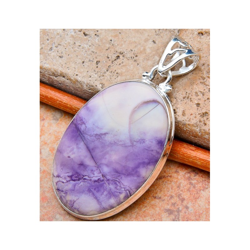 Zilveren edelsteen hanger met Tiffany steen