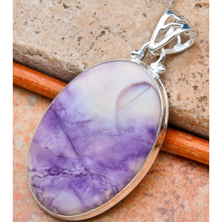 Zilveren edelsteen hanger met Tiffany steen