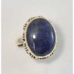Zilveren edelsteen ring met Lapis Lazuli maat 9 / 18.9 mm