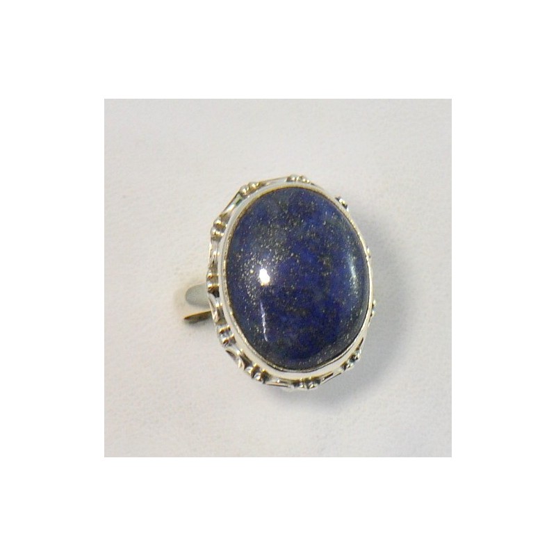 Zilveren edelsteen ring met Lapis Lazuli maat 9 / 18.9 mm