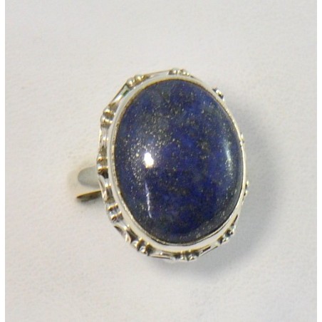 Zilveren edelsteen ring met Lapis Lazuli maat 9 / 18.9 mm