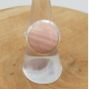Zilveren ring met ronde roze Opaal maat 18.5 mm