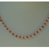 Zilveren ketting met facet geslepen Carneool rondelle