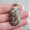 Zilveren hanger met ovale cabochon Turitella Agaat
