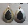 Oorbellen met grote druppelvormige schelp