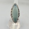 925 Sterling zilveren ring marquise aqua Chalcedoon 16.5 mm