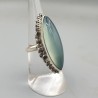 925 Sterling zilveren ring marquise aqua Chalcedoon 16.5 mm