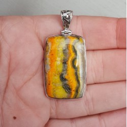 Zilveren hanger cabochon Eclipse steen
