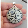Zilveren hanger gezet met grote ronde Dalmatier Jaspis