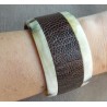 Armband van Buffelhoorn en leer