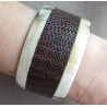 Armband van Buffelhoorn en leer