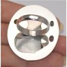 Zilveren edelsteen ring kat uit Parelmoer maat 19 mm