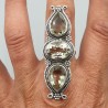 925 Sterling zilveren ring gezet met groene Amethist 19 mm