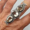 925 Sterling zilveren ring gezet met groene Amethist 19 mm